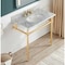 Anzzi 34.5 in. Console Sink in Brushed Gold with Carrara White Counter Top CS-FGC004-BG - alternate 8